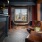 fireplace and modern seating in the sky lounge